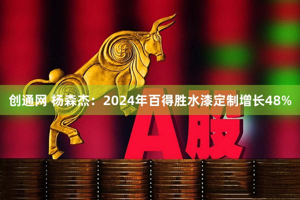创通网 杨森杰：2024年百得胜水漆定制增长48%